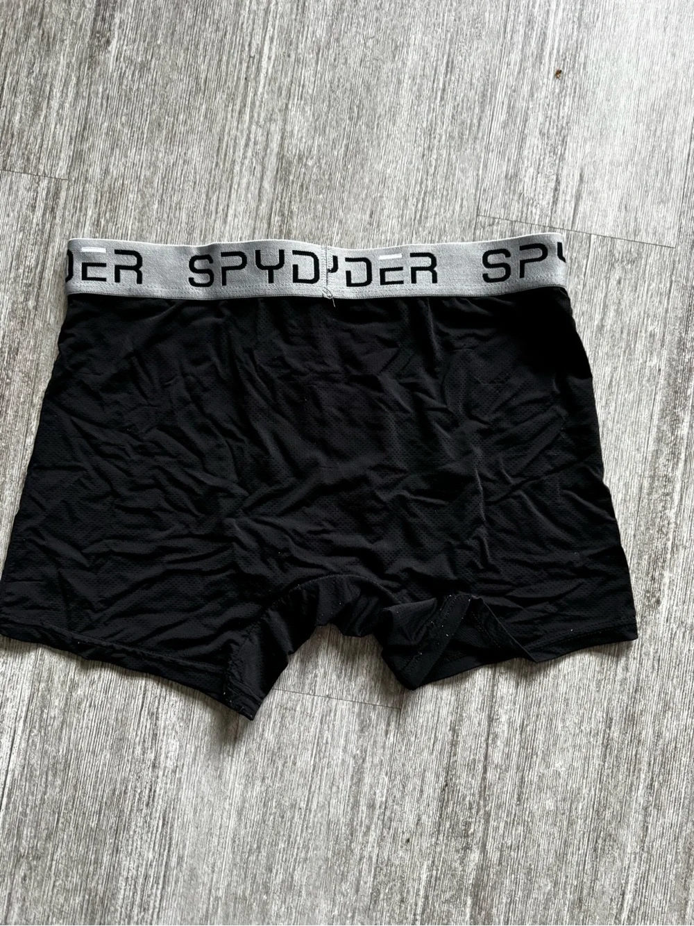 Spyder Black Boxer Briefs with Silver Waistband
